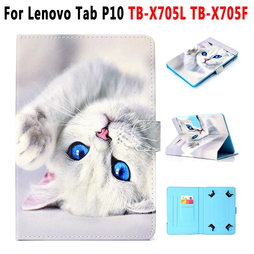 Чехол для Lenovo Tab P10 10 1 ТБ X705L TB X705F чехол планшета с рисунком кота из мультфильма