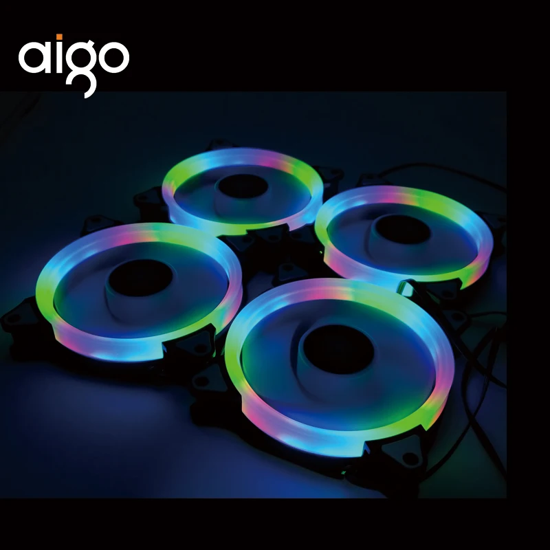 Aigo Rainbow 120 мм чехол с одним вентилятором светодиодный вентилятор охлаждения для