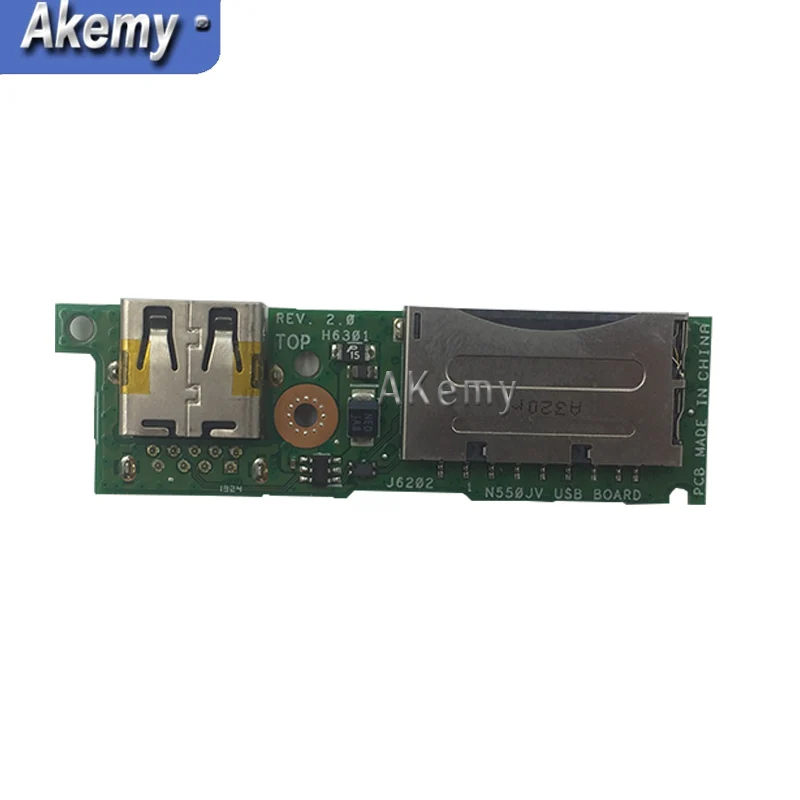 Оригинал для For Asus N550 N550J N550JV N550JK G550J G550JK USB SD карта Плата REV 2 0 1 протестирована