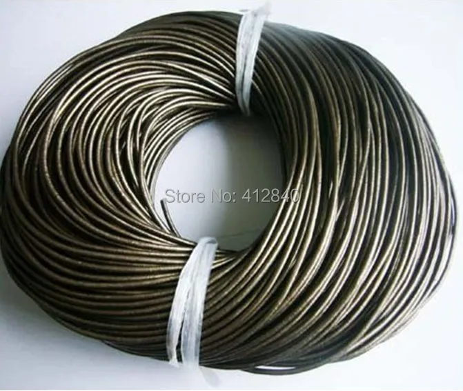 

100 Meters/Lot,Soft Leather Cord,Fashion Jewelry Thread Accessories,Dark Brown Color,Size: 2.0mm