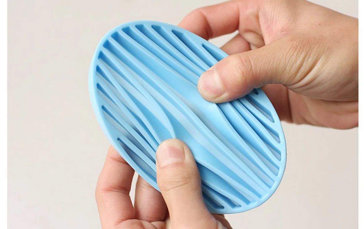 Мыльница 1 шт модный силиконовый гибкий мыльница тарелка ванная комната мыло