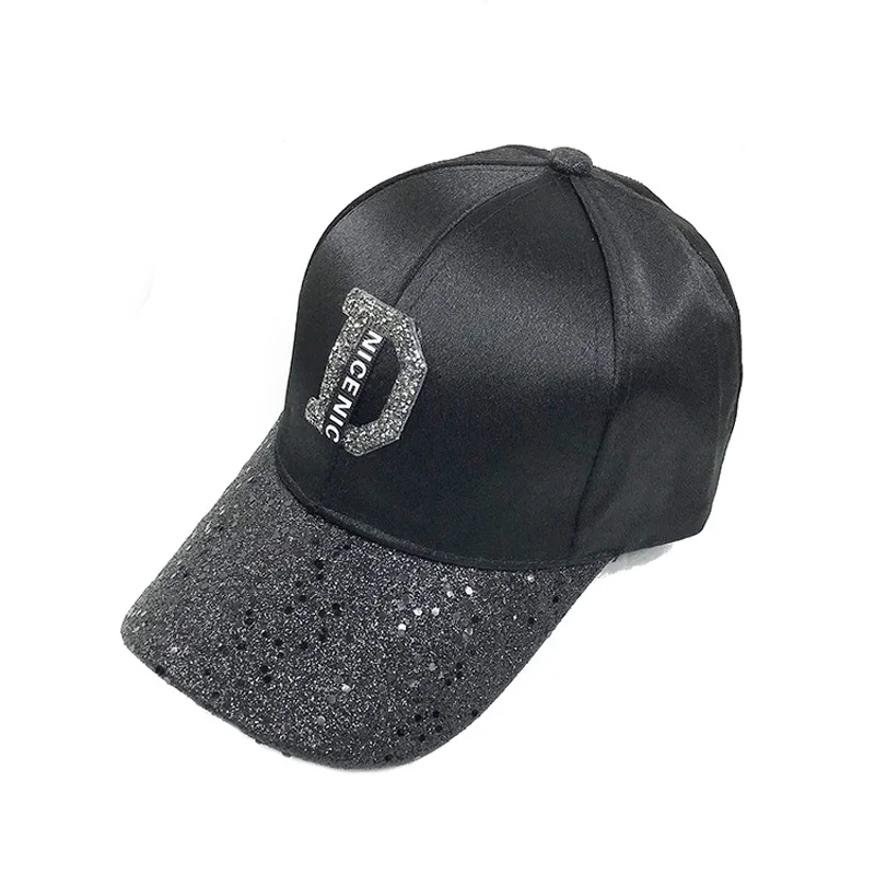 Блесток бейсбольная кепка со стразами Unisex Snapback шляпа Для женщин с буквой R