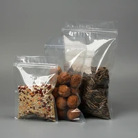 100 pcs small size full transparent zip lock bags food storage transparent clear pe zip lock bags width from 9 cm to 14 cm