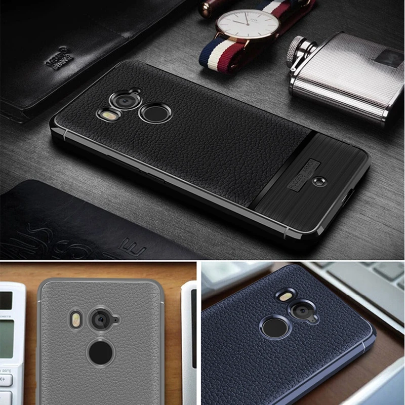 Для HTC U11 Plus чехол Премиум оригинальный силиконовый кожаный защитный мягкий