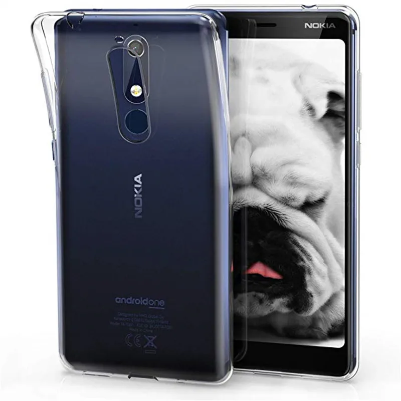 Мягкий прозрачный силиконовый чехол из ТПУ для Nokia 5 1 TA-1061 TA-1075 TA-1076 TA-1081 задняя