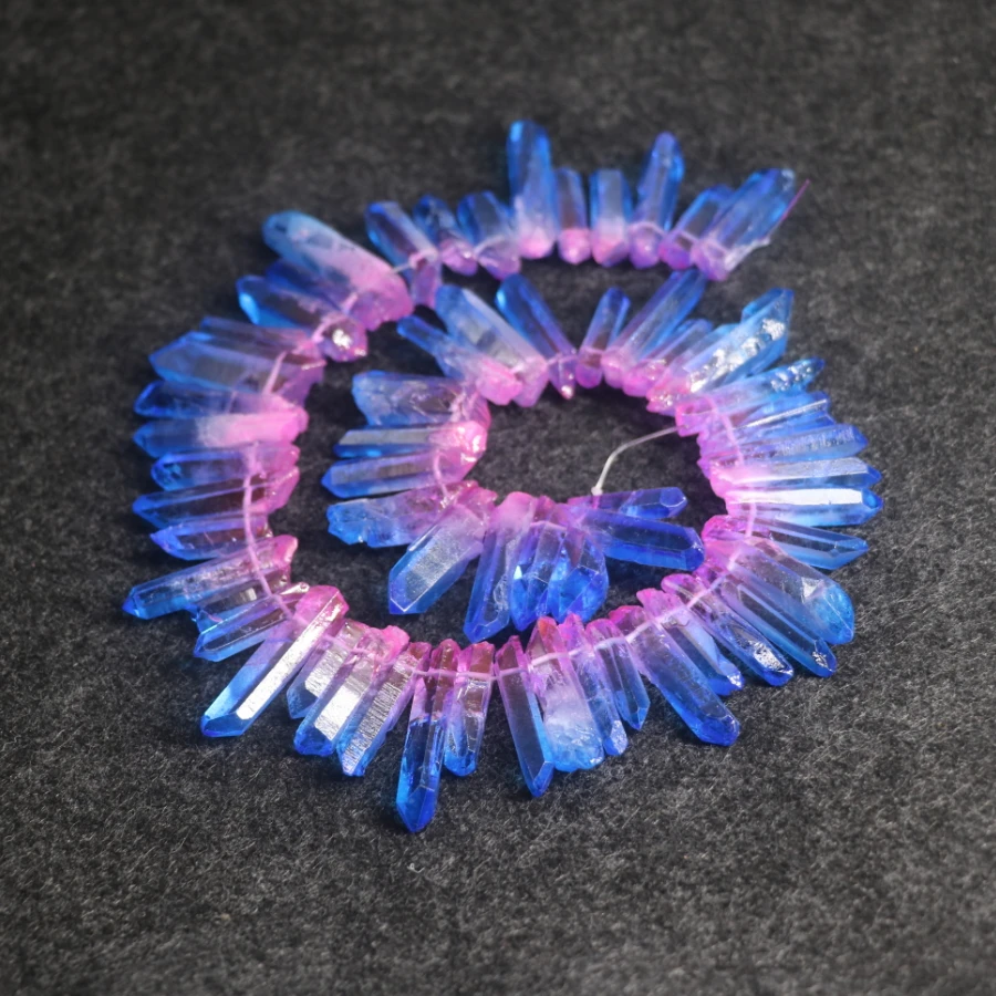 Подвеска с шестигранной точкой голубая|chakra jewelry|healing chakragem stone |