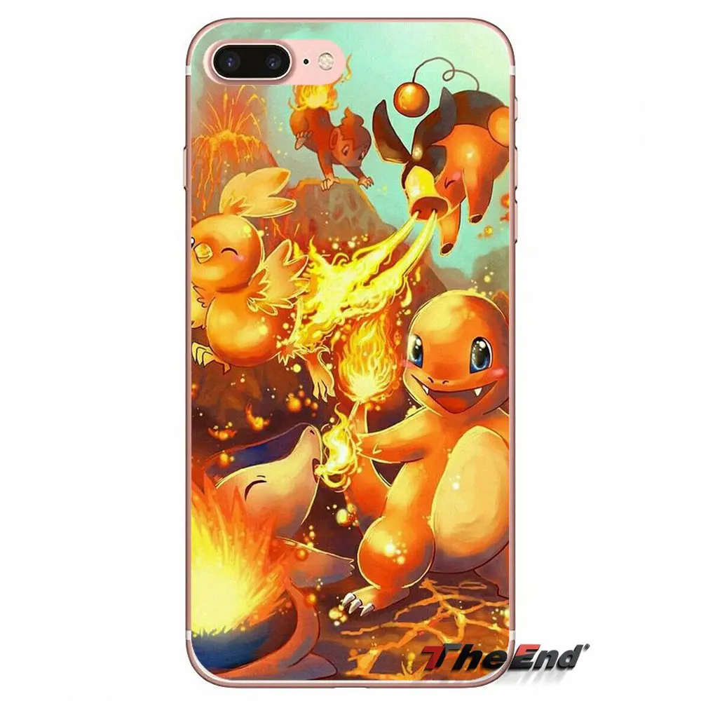 Мультфильм Аниме pokeom Charmander прозрачный ТПУ чехол для samsung Galaxy S3 S4 S5 мини S6 S7 край S8 S9