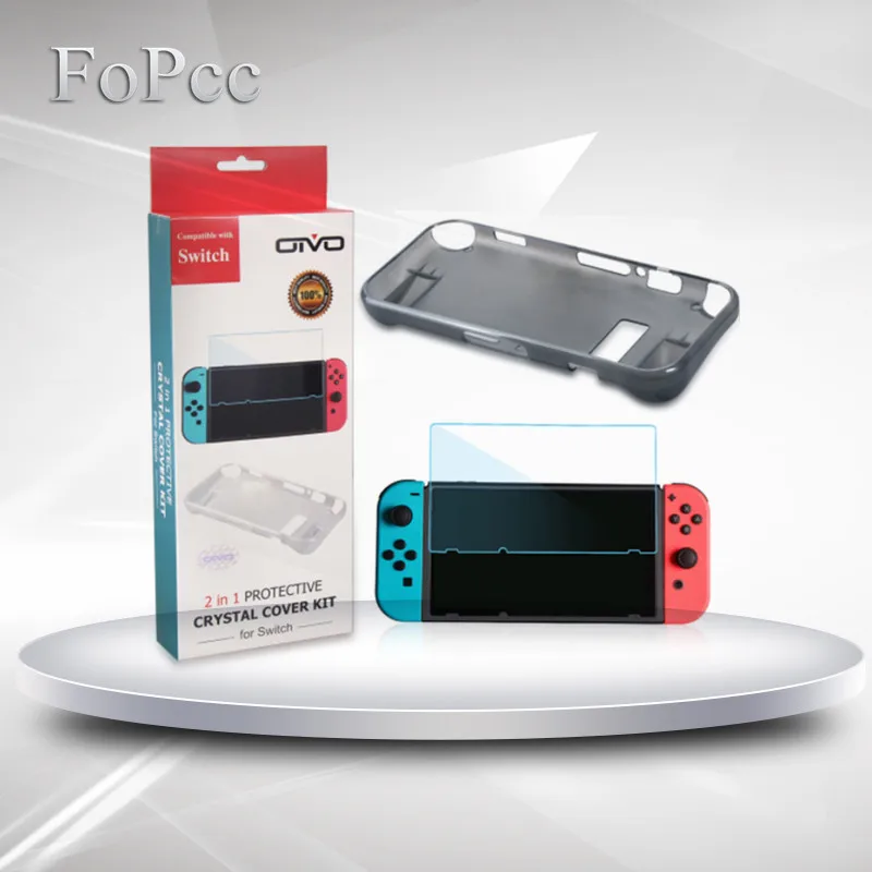 Защитный силиконовый чехол FoPcc NS с защитой экрана 2 в 1 для консоли Nintendo Switch|Чехлы| |
