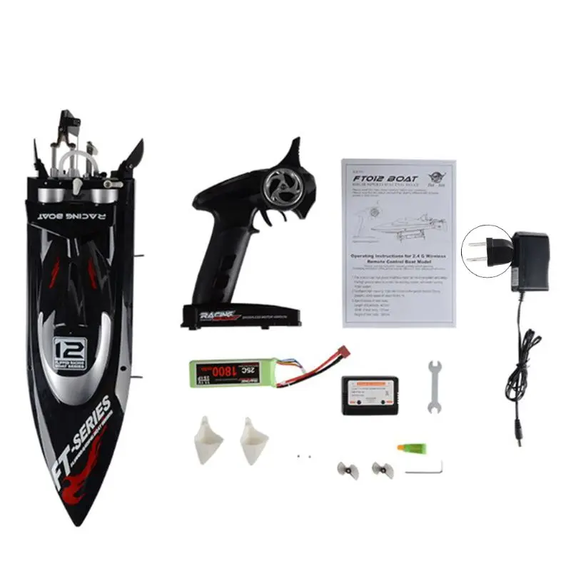 Feilun FT012 2,4G RC лодка 45 км/ч высокоскоростная гоночная лодка Скорость корабль с бесщеточным Мотором система водяного охлаждения перевернутый RTR
