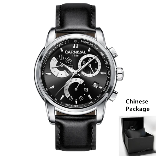 Black leathe C8800 C Карнавальные Роскошные брендовые автоматические механические часы мужские из натуральной кожи водонепроницаемые швейцарские мужские часы reloj hombre saati - Цвет: Black leathe C8800 C
