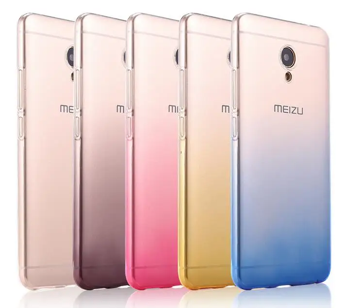 Ультратонкий Прозрачный градиентного Цвета Мягкий ТПУ чехол для Meizu M5 Note/M3 Note M6s M5S