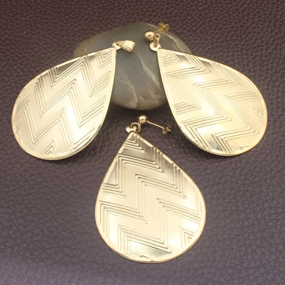 Оптовая продажа новые модные ювелирные изделия из нержавеющей стали комплекты с