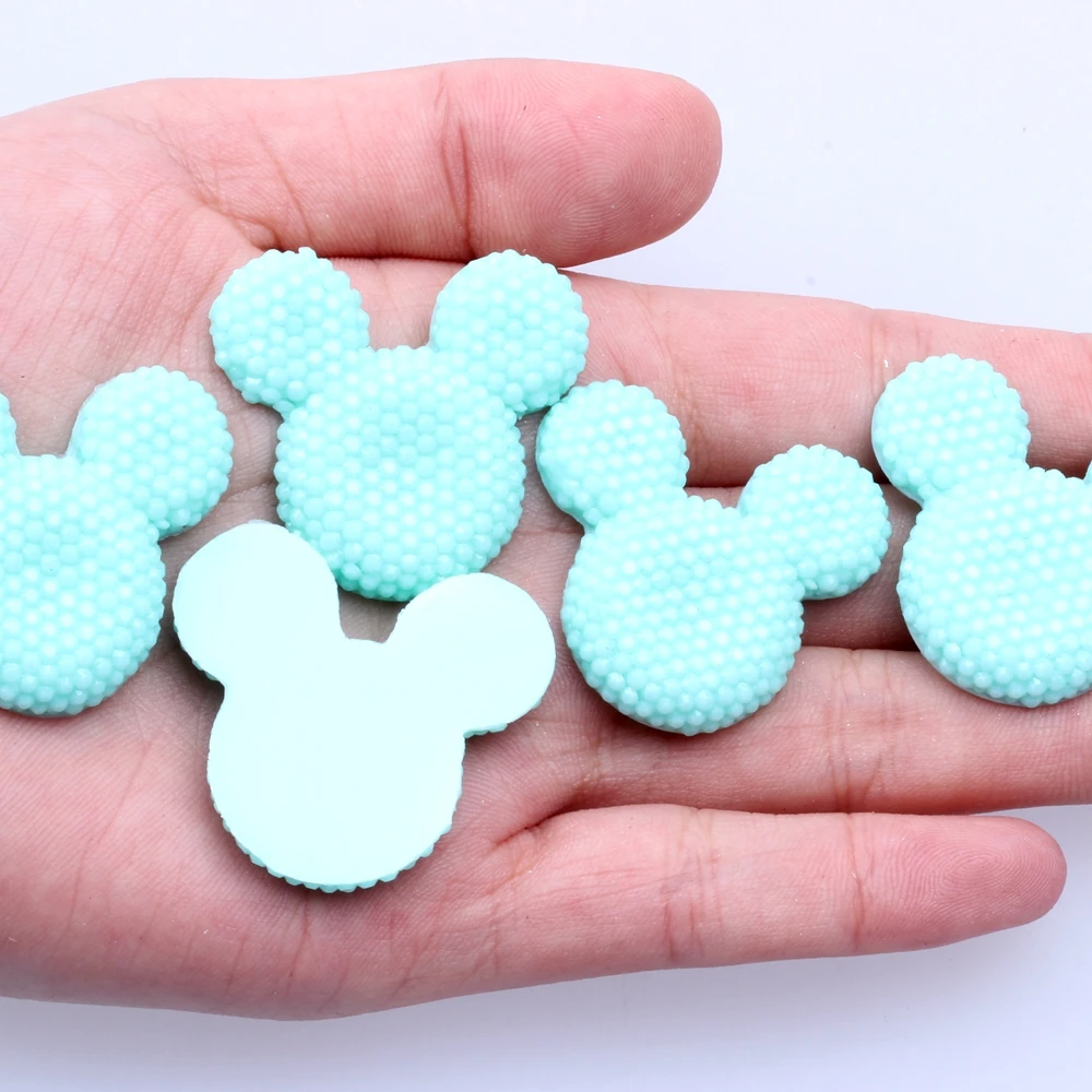 36 jelly baby blue Голова Микки 5 шт./партия 30x35 мм много цветов смолы горный хрусталь Flatback кабошон поделки своими руками и скрапбукинг украшения для изготовления ювелирных изделий - Цвет: 36 jelly baby blue