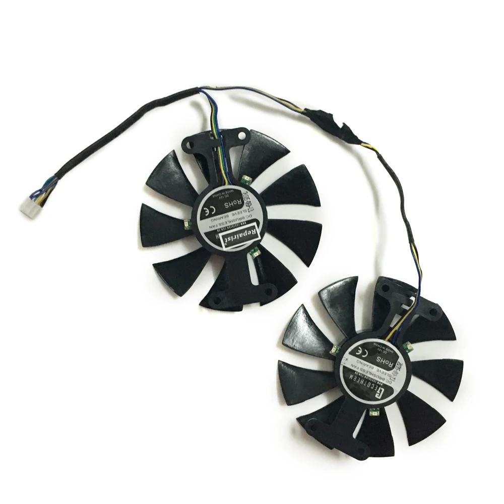 2 шт./компл. GTX1060 GPU кулер видео карты вентилятор для KFA2 GTX 1060 EX OC белый Графика