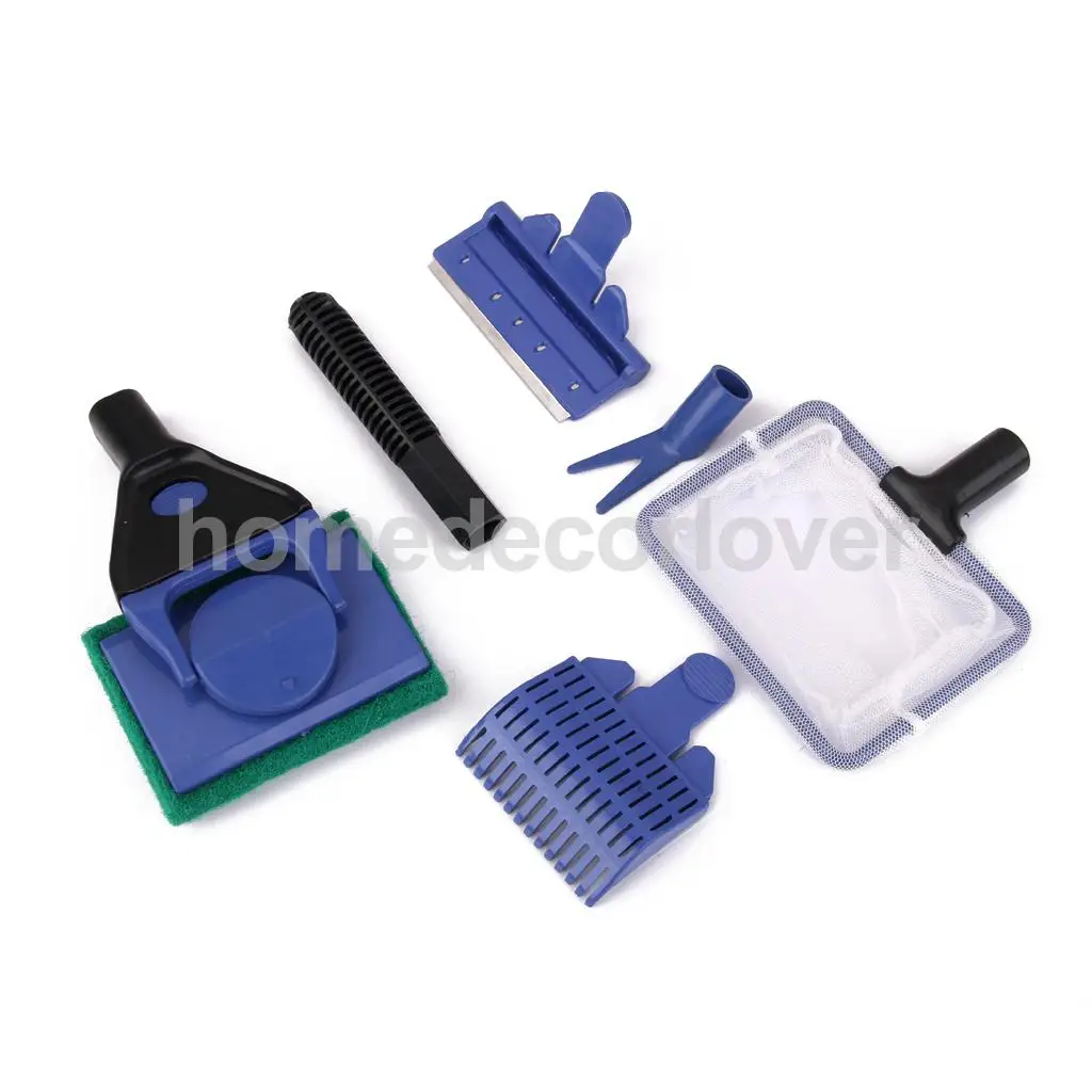 5-в-1 роскошный набор для чистки аквариума сетка щебень вилка губка скребок | Дом и
