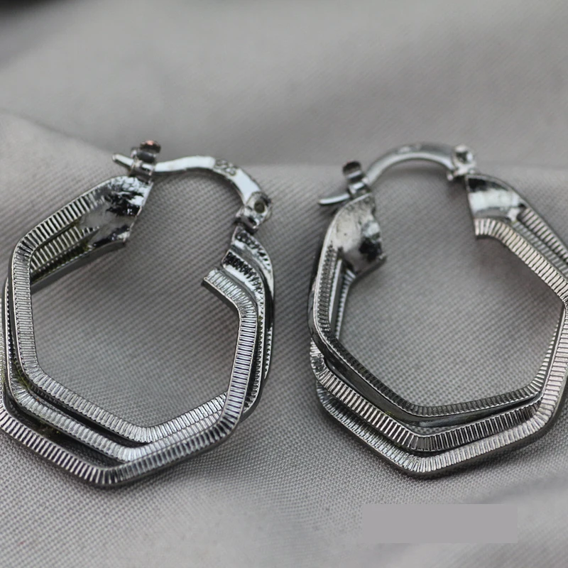 Новые серьги для влюбленных из черного золота, круглые геометрические серьги из стерлингового серебра 925 пробы, цветные модные черные серьги для мужчин и женщин 03