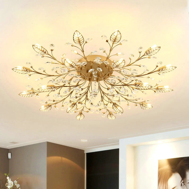 Хрустальные деко светодиодные потолочные светильники для гостиной спальни