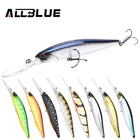 ALLBLUE Новая Профессиональная рыболовная приманка JERKBAIT 100DR, 100 мм, 15,8 г, подвесной воблер в виде гольяна на глубину 2-3 м, на окуня приманка для щуки, крючки MUSTAD