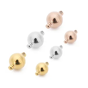 Linsior 2 компл.лот прочный шар из нержавеющей стали Магнитная застежка золотые розовые золотые браслеты соединитель для DIY ювелирных изделий