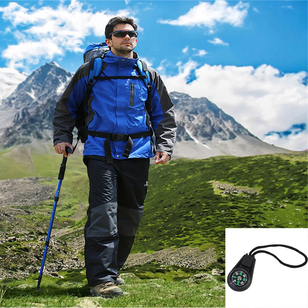 30pcs Key Chain Mini Compass Outdoor Camping Hiking Finding Way Hiker Navigator Utility Gear Survival Keychain Tool# | Спорт и