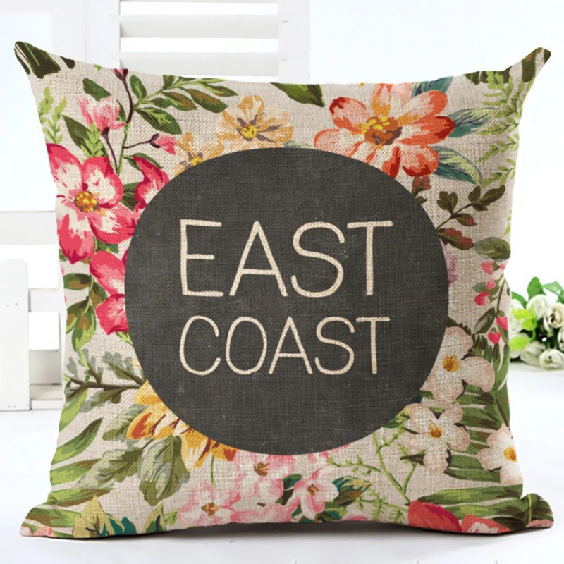 2017 новое поступление в западном стиле с буквенным принтом Подушка Almofadas льняная
