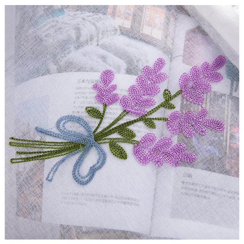 Полузанавес с вышивкой лавандового Штора для шкафа занавеска окна балдахина