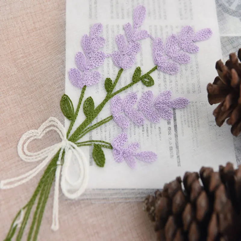 High-grade white embroidered lavender flowers European style tulle curtains bedroom / living room balcony 2 colors | Дом и сад