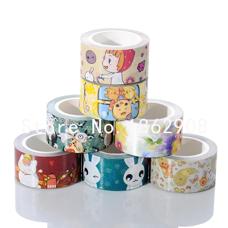 Новый дизайн искусственная бумажная лента из крафт бумаги|cartoon tape|washi paper tapepaper tape |