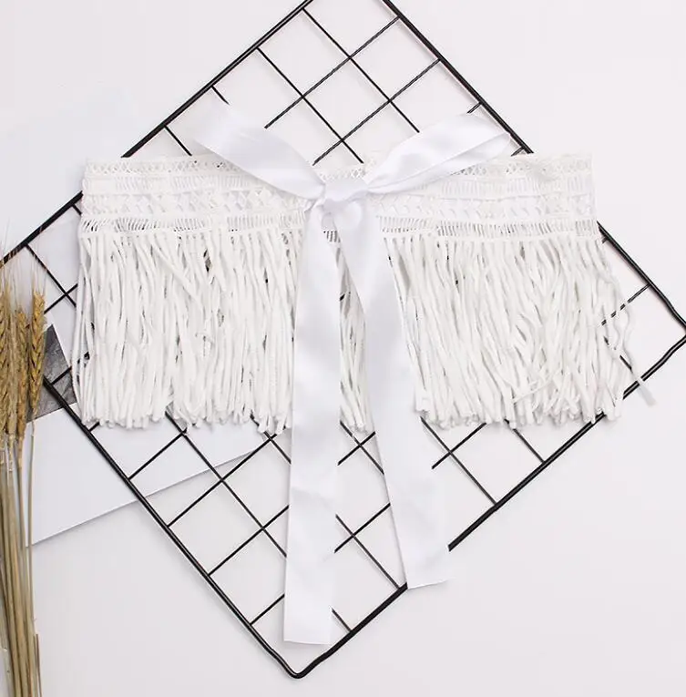 

Women's runway fashion long tassel lace Cummerbunds female Dress Corsets Waistband Belts bow decoration wide belt R1405