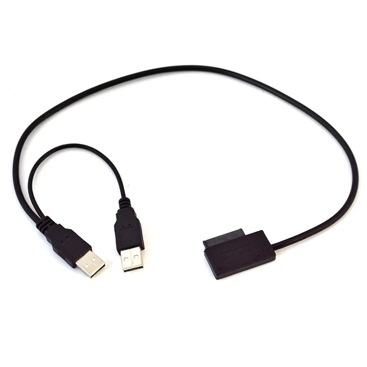 USB 2 0 до 7 + 6 13Pin тонкий SATA кабель Внешний мощность для ноутбука мини cd rom DVD ROM