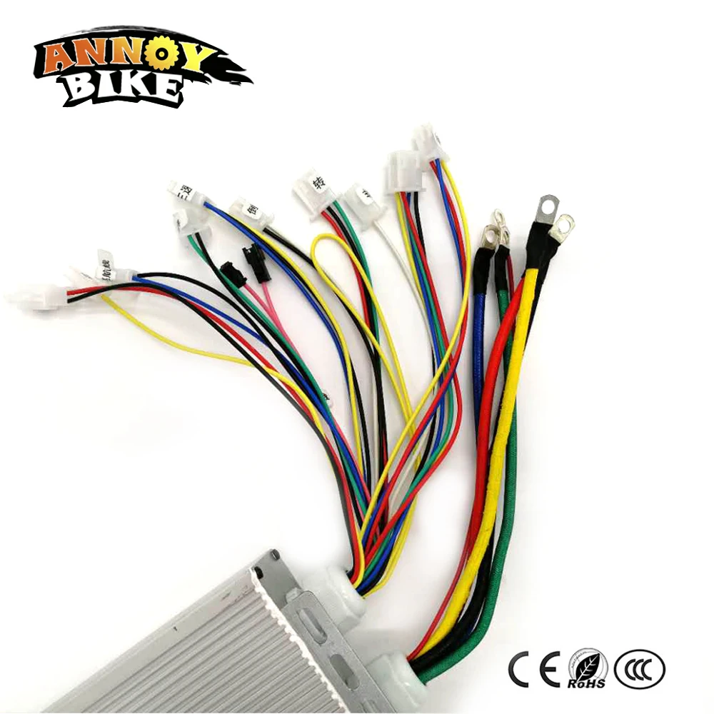 Электрический велосипед Скутер двойной формы дизайн BLDC 48V 60V 72V 84v 96v 1500W 24 Mosfet 55 Amp синусоида бесшумный контроллер