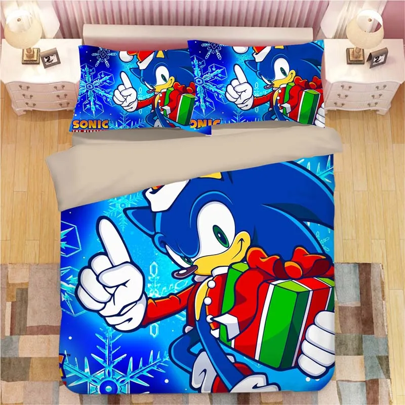 4 Sonic The Hed Комплект постельного белья Super Mario Bros пододеяльники наволочки, домашний текстиль постельное белье Комплект постельного белья s постельное белье - Цвет: 4