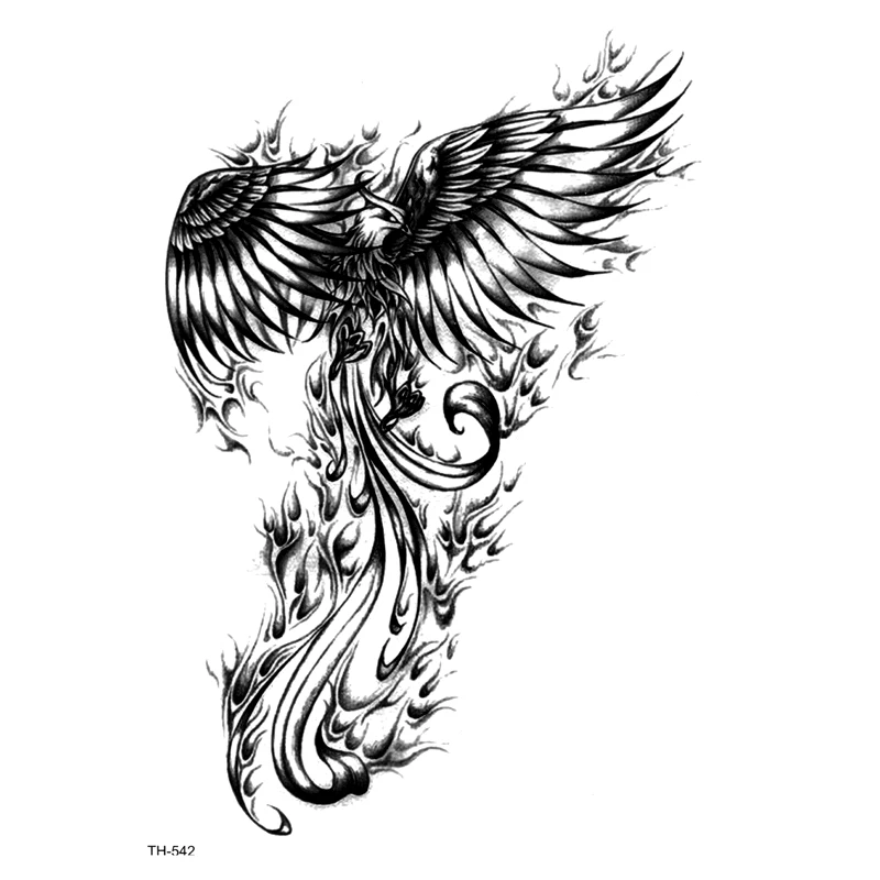 Водостойкая Временная наклейка для татуировки Phoenix наклейки боди арта