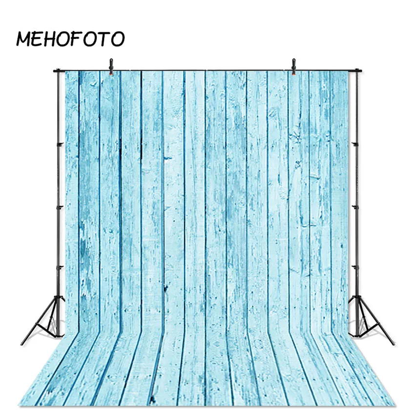 Фон для фотосъемки с деревянным полом светло-голубая деревянная доска детской