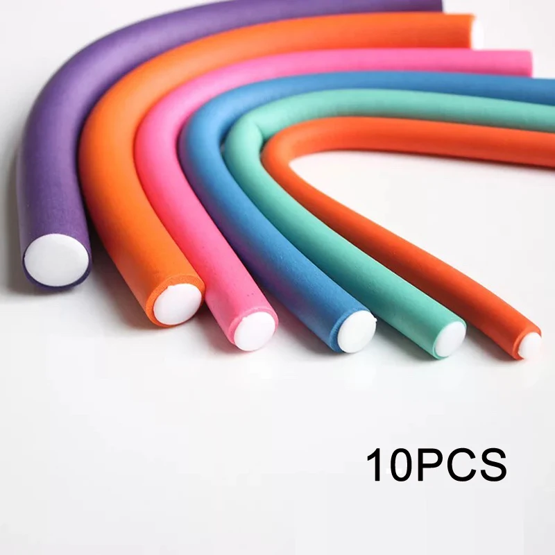 10 Pcs/Set Hair Curler Magic Air Roller Curling Sticks Soft Foam Twist Flexi Rods DIY Styling Tool | Красота и здоровье