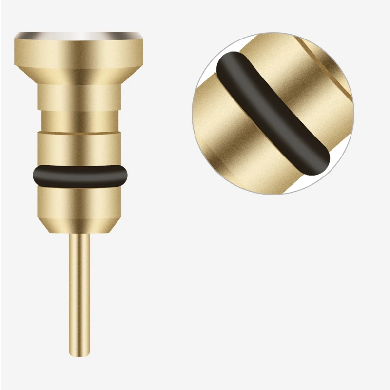 Metal Phone 2 in 1 Sim Card Tray Eject Pin Tool &amp 3.5mm Earphone Jack Dust Plug Dustproof Cap Gadget For iPhone 66s 5s xiaomi#15 |