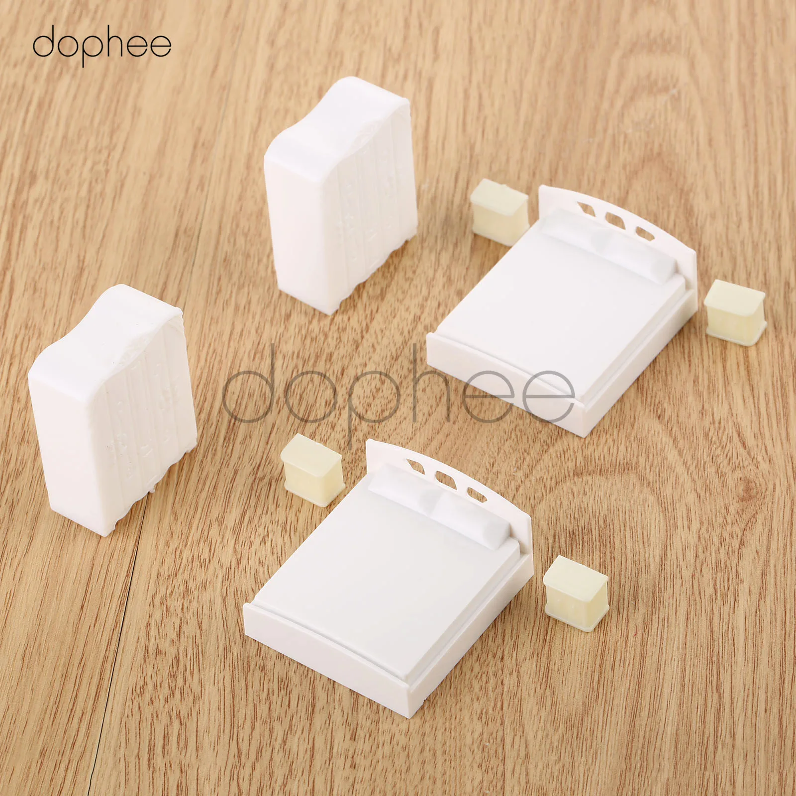 Dophee дом модель 10 шт. 1:50 двуспальная кровать+ 10 шт. 1:50 шкаф+ 20шт 1:50 прикроватный столик