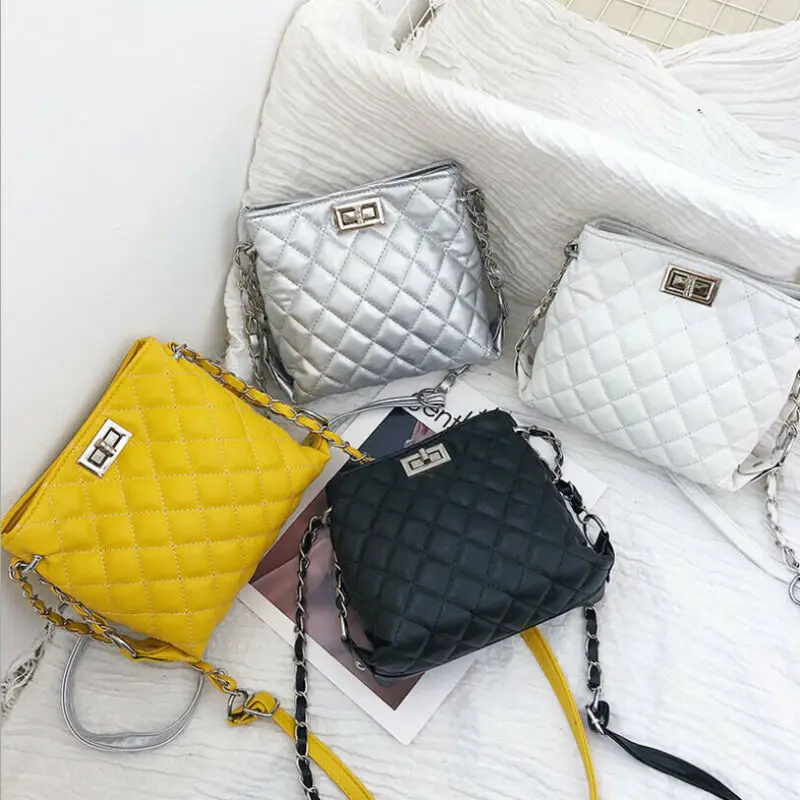 

2019 New Fashion Women Faux Leather Small Lingge Handbag Satchel Messenger Cross Body Shoulder Bag Purse