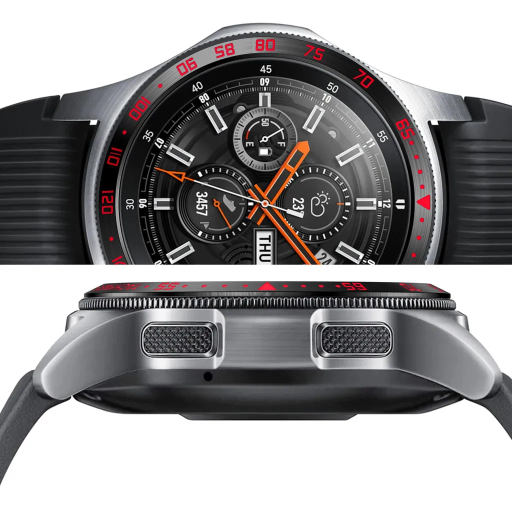 Zeblaze Смарт-часы чехол для samsung Galaxy watch 46 мм ободок кольцо клейкая крышка против царапин Металл# P3