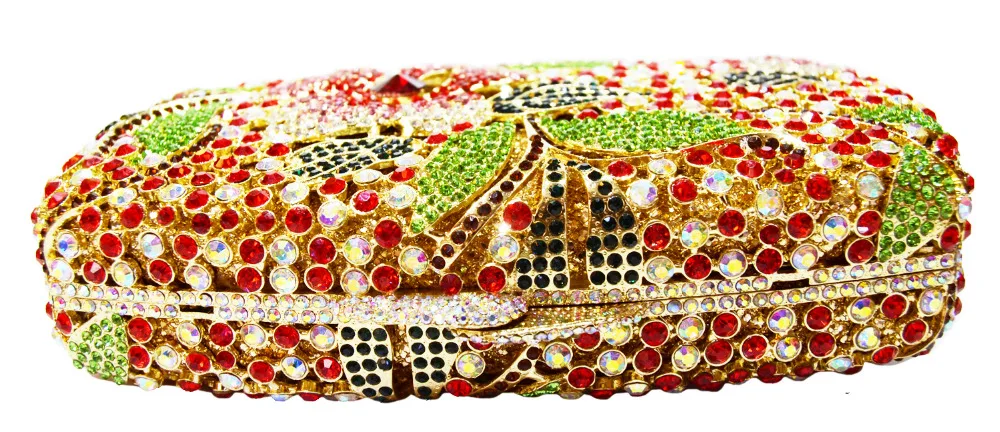 Женская сумка-клатч со стразами идеально сочетаются с нарядным вечерняя сумочка