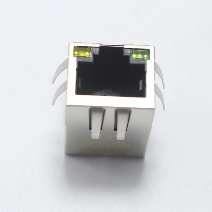 Горизонтальный фильтр HR911130C HY911130C со шрапнелем и светодиодной лампой RJ45 Gigabit Ethernet