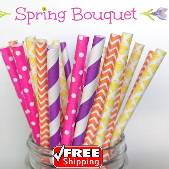 200 шт. смешанные фотообои ярко-розовый фиолетовый желтый оранжевый в полоску