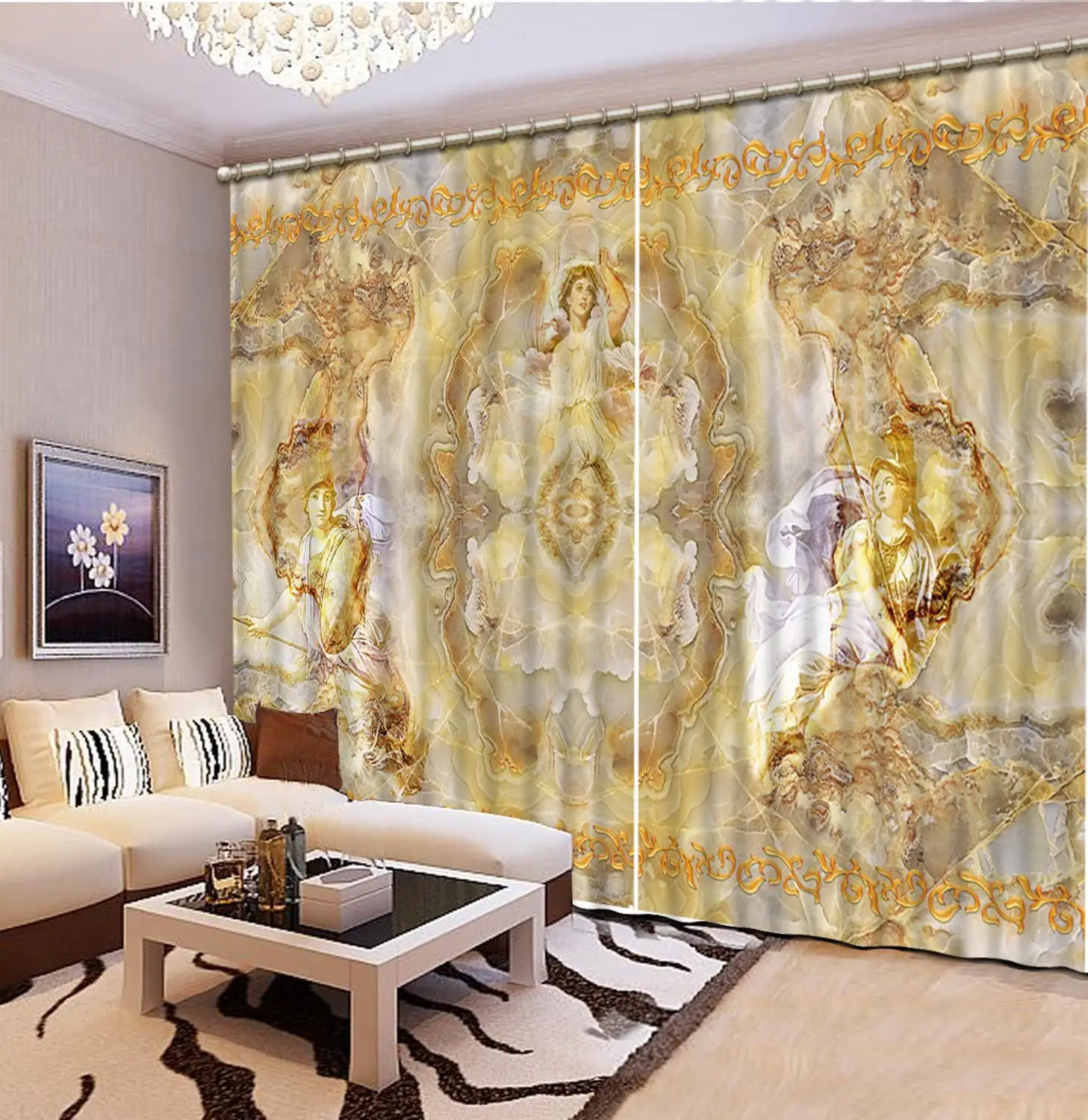 

Декоративная занавеска Европейская мраморная звукоизолированная занавеска для гостиной спальни любое окно настроить 3D шторы