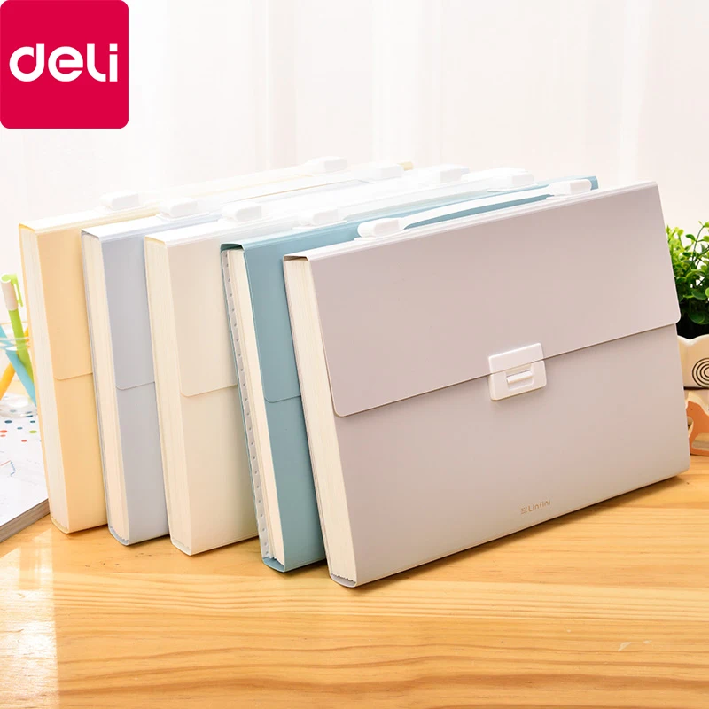 Deli 72410 a4 папка многослойная Сумка для органа Информация книга классификация тест