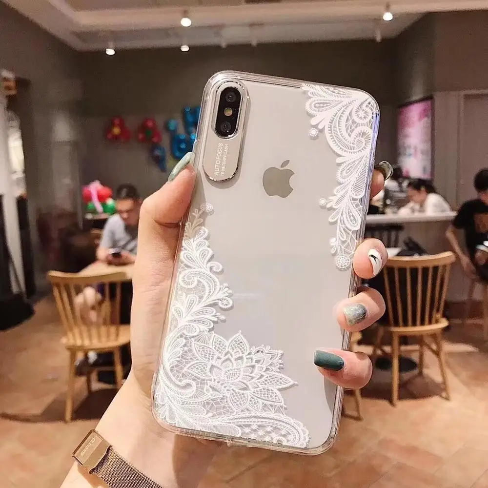 Прозрачный силиконовый чехол для iphone 8 7 plus 6 6S мягкий черный из ТПУ X XS MAX XR задняя
