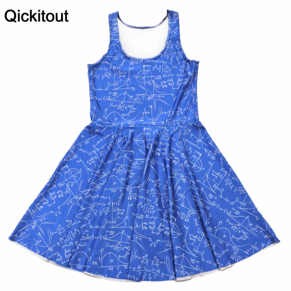 Женское платье без рукавов Qickitout Пляжное Платье с цифровым принтом и