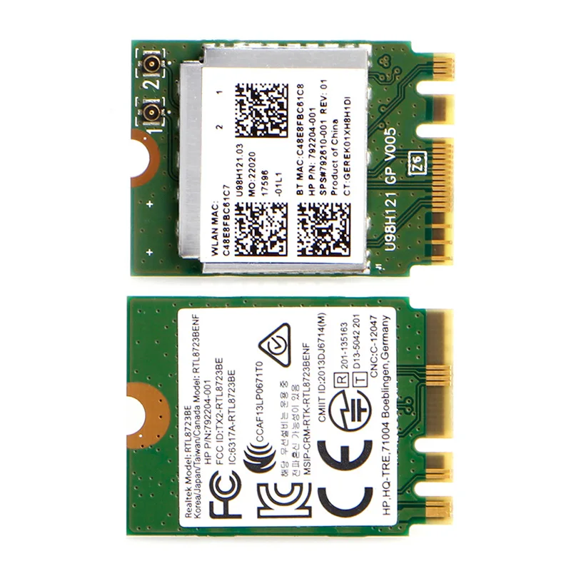 

Беспроводная мини-карта Wi-Fi NGFF, интерфейс RTL8723BE 792204-001 для HP, DELL, Asus C26