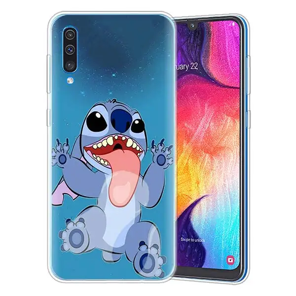 Cartoon Cute Stich Silicone Case for Samsung Galaxy A71 A51 A90 5G A50 A70 A40 A20e A10 A30 A80 A8 Plus A7 A9 Cover - Цвет: 12