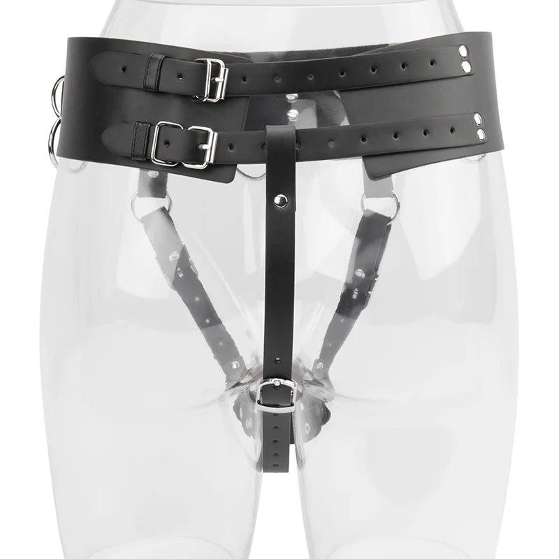 Эротический пояс для оргазма из искусственной кожи Женский Пояс верности