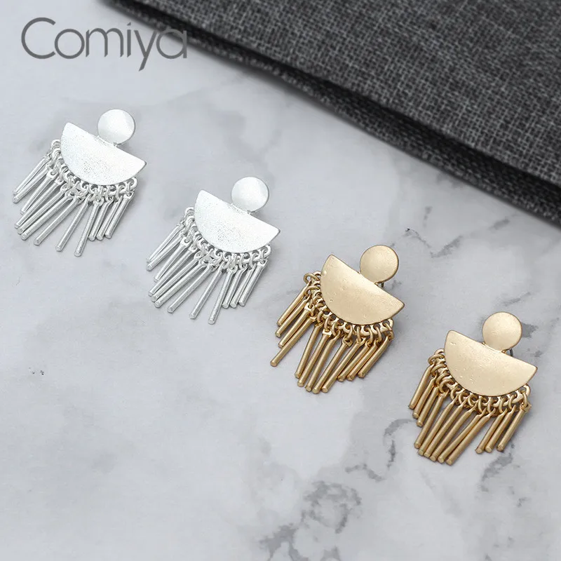 Comiya массивные серьги для женщин золотые серебряные цвет серьги-капли сплав цинка